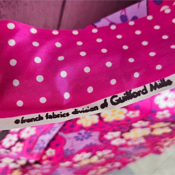 1960s Lane Bryant Vtg Psychedelic Bright Pink Floral Groovy Kaftan - Picture 4 of 8